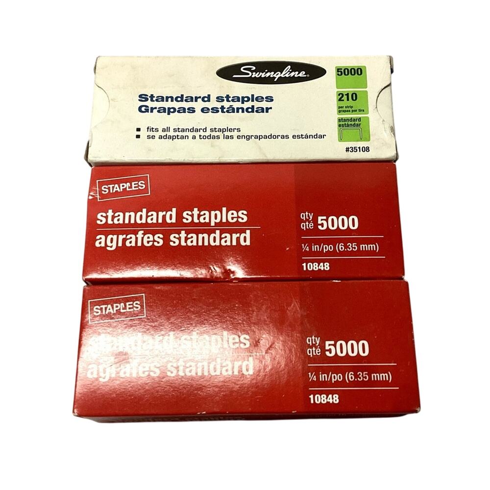 NEW 3xBoxes of 5000 Staples - 15000 total